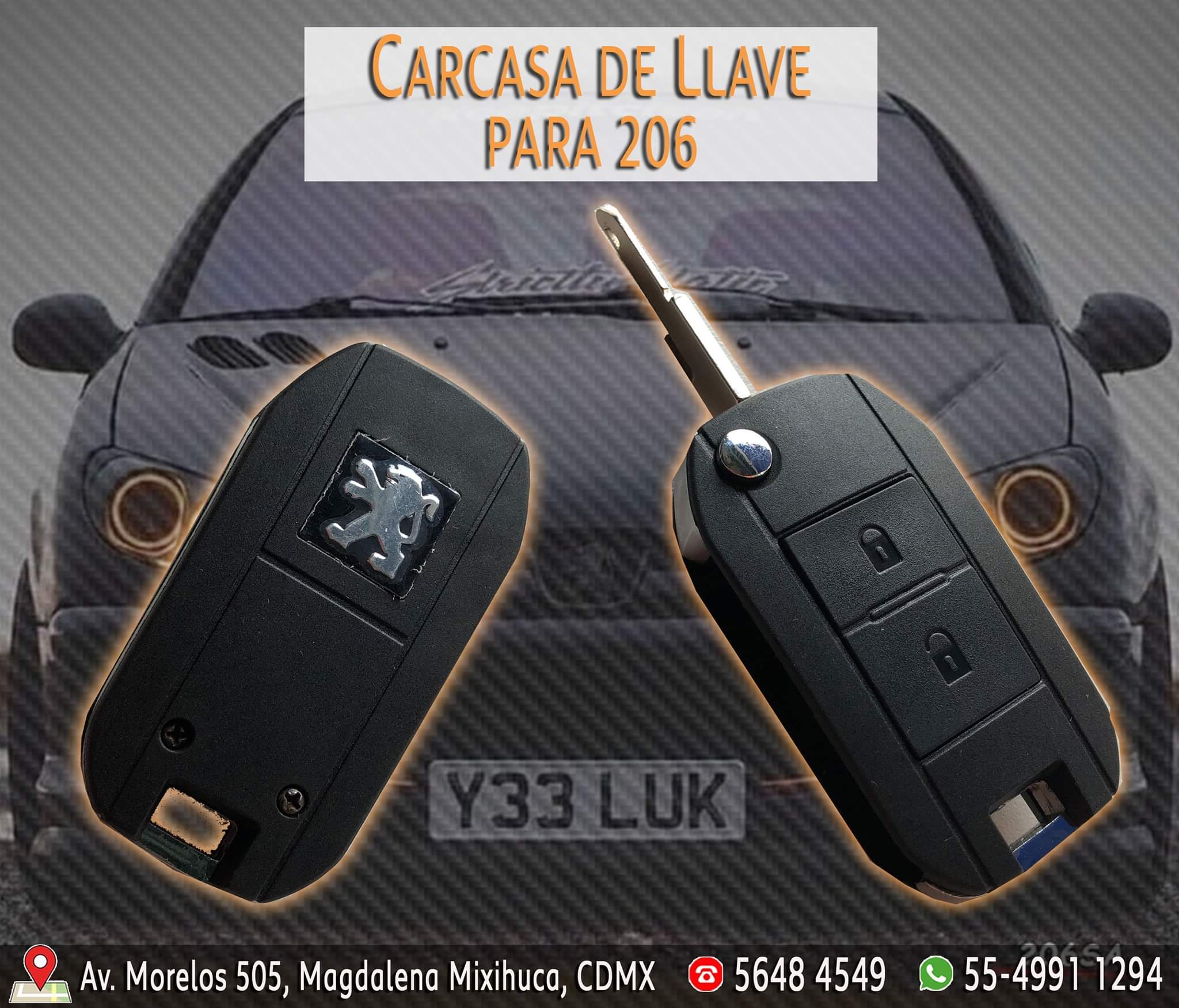 Carcasa Llave Peugeot Partner Original